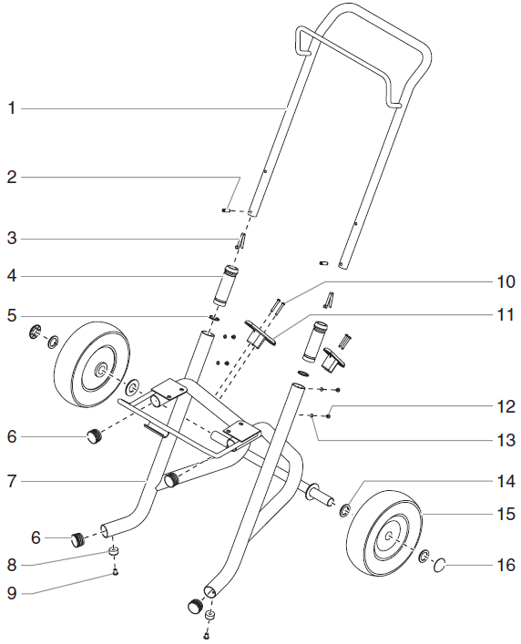 EPX2305 Upright Cart Assembly Parts